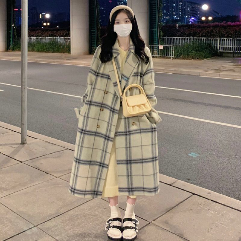 長款呢子大衣女毛呢外套秋冬高級感小個子2023年新款赫本風英倫風