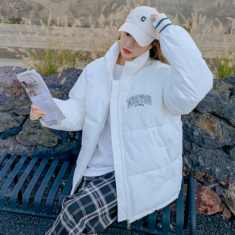實拍羽絨棉服女2023冬季新款麵包服韓版寬鬆顯瘦加厚學生棉衣棉襖