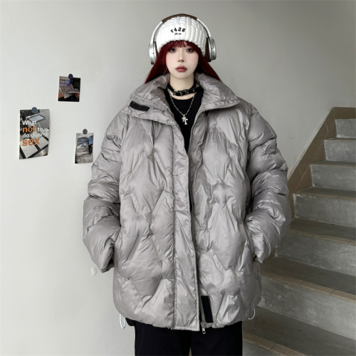 Actual shot # new winter cotton-padded jacket for women Korean version oversize thickened warm loose cotton-padded jacket