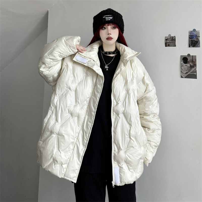 Actual shot #2023 new winter cotton-padded jacket for women Korean version oversize thickened warm loose cotton-padded jacket