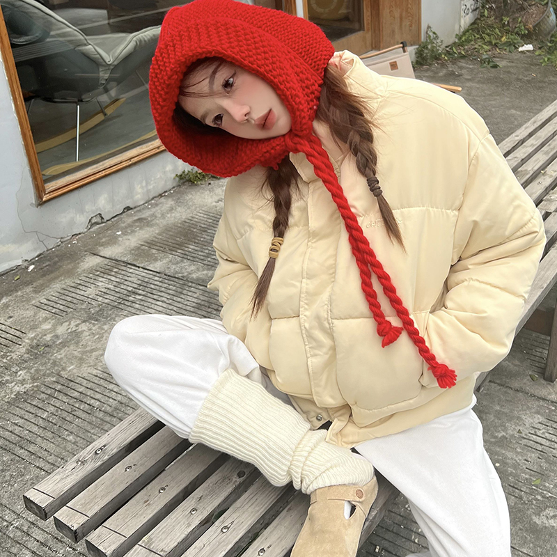 Real shot ~ Warm bread coat for women in winter new style retro loose short style cotton coat for small people