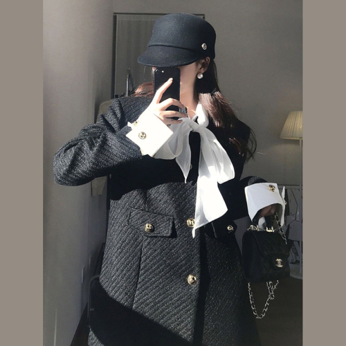 Xiaoxiang style jacket for women with rich family's outer wear, autumn and winter new style high-end tweed temperament lady tops