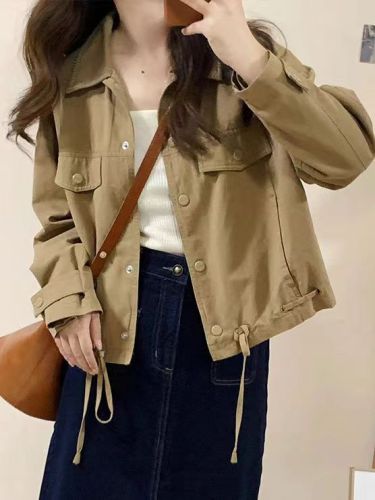 Slim-fitting light outdoor jacket for women  new autumn loose small casual thin short jacket top