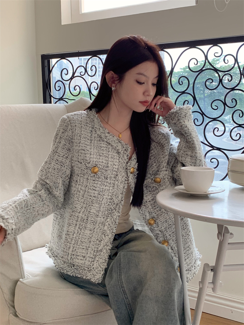 實拍~法式小香風女秋冬顯瘦復古洋氣優雅氣質名媛高級感外套