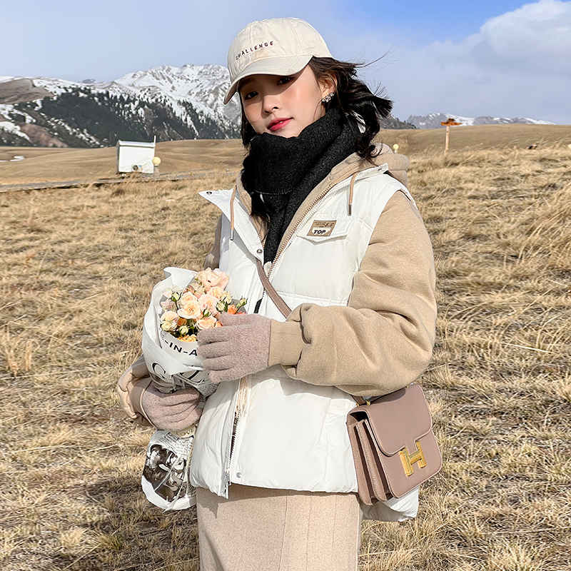 Actual shot of 2023 new cotton-padded jacket for women, fake two-piece student loose cotton-padded jacket, Korean style down jacket, cotton-padded coat