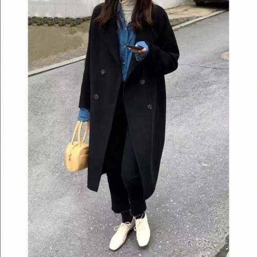 Xiaoxiangfeng Woolen Coat Women's Mid-Length Autumn and Winter New Style Western Socialite Small Woolen Coat
