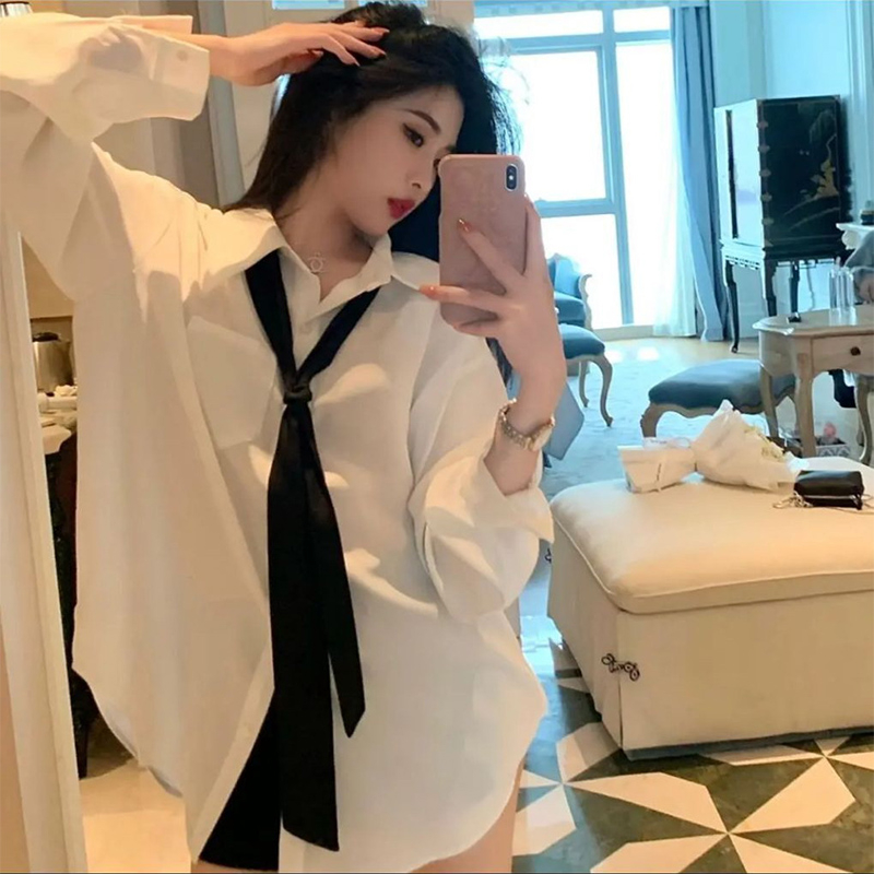 t恤JK制服襯衫半身裙連衣裙子百褶裙女秋冬春夏兩件套裝短裙襯衣