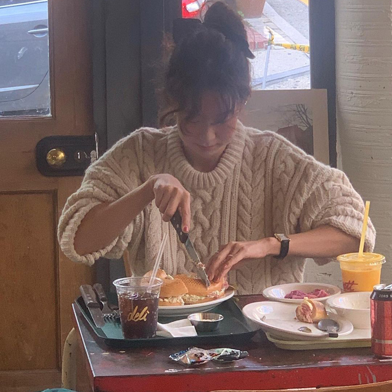 韓國東大門秋季新款復古圓領寬鬆小麻花純色套頭加厚毛衣女