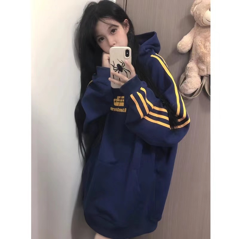 原版做工CVC食毛華棉複合牛奶絲+銀狐絨三槓衛衣女
