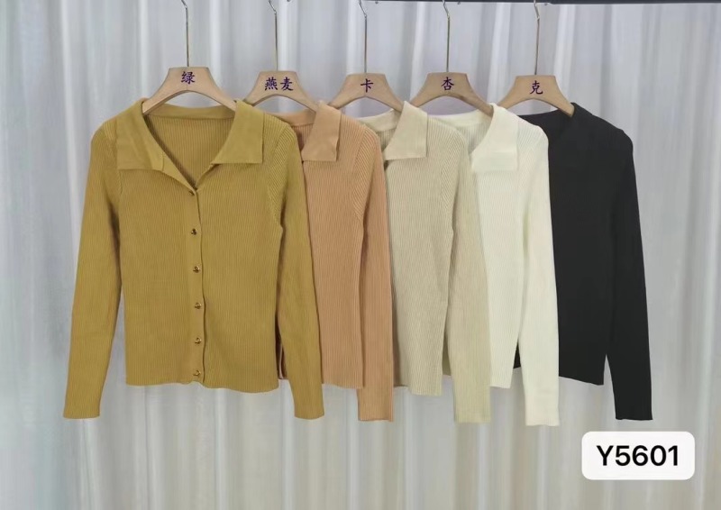 Polo collar inner bottoming sweater sweater for women autumn and winter 2023 new autumn and winter high-end chic unique top