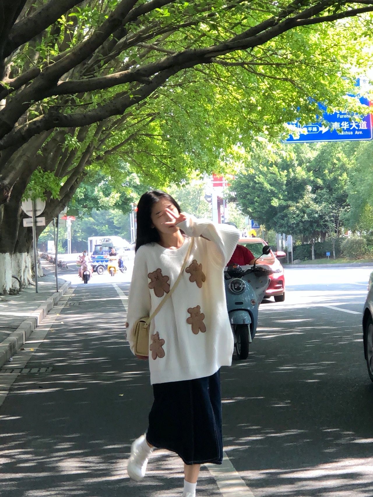 2023秋冬新款秋冬日系設計感奶系穿搭針織衫上衣