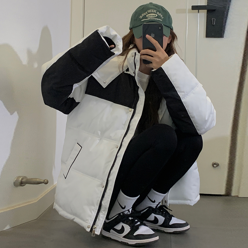 New style cotton coat for women, Korean style short bread coat, small, large size, Hong Kong style loose down jacket, student fat MM