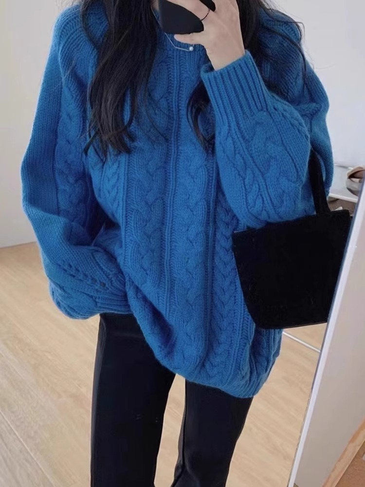 慵懶風毛衣女秋冬季2023新款內搭打底針織衫高級感超好看上衣