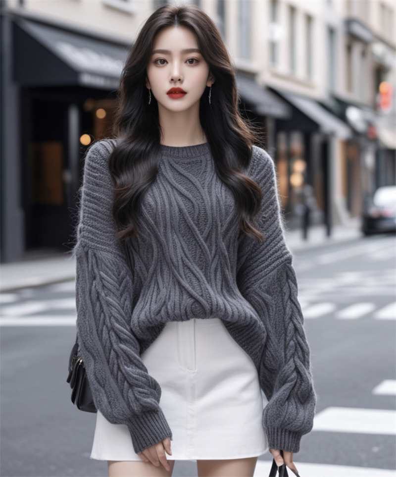2024實拍春秋冬韓國東大門外貿GLYP優質甜美毛衣女首發圖片保護中