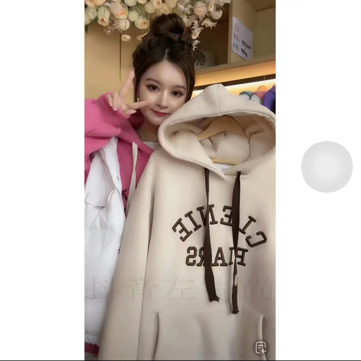 小個子顯瘦羊羔絨加絨衛衣女oversize秋冬季加厚保暖超厚連帽上衣
