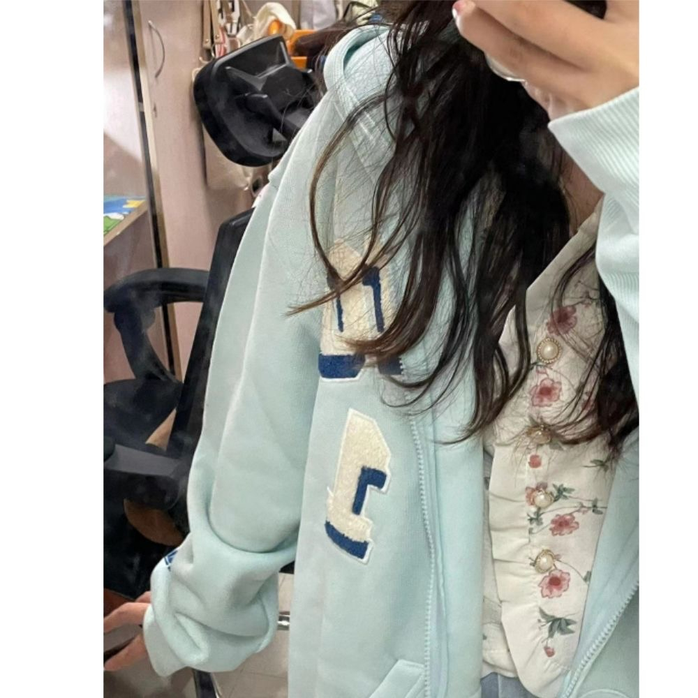 毛巾秀CVC食毛華棉複合銀狐絨外套衛衣女