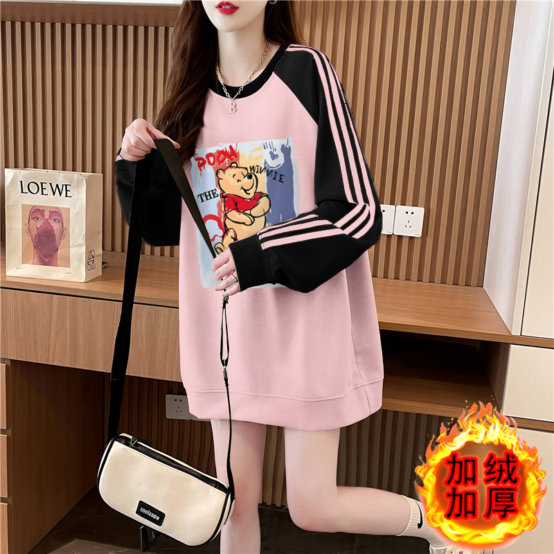 首發純棉華棉330克/420克後包領 插肩袖衛衣女秋冬薄款/加絨上衣