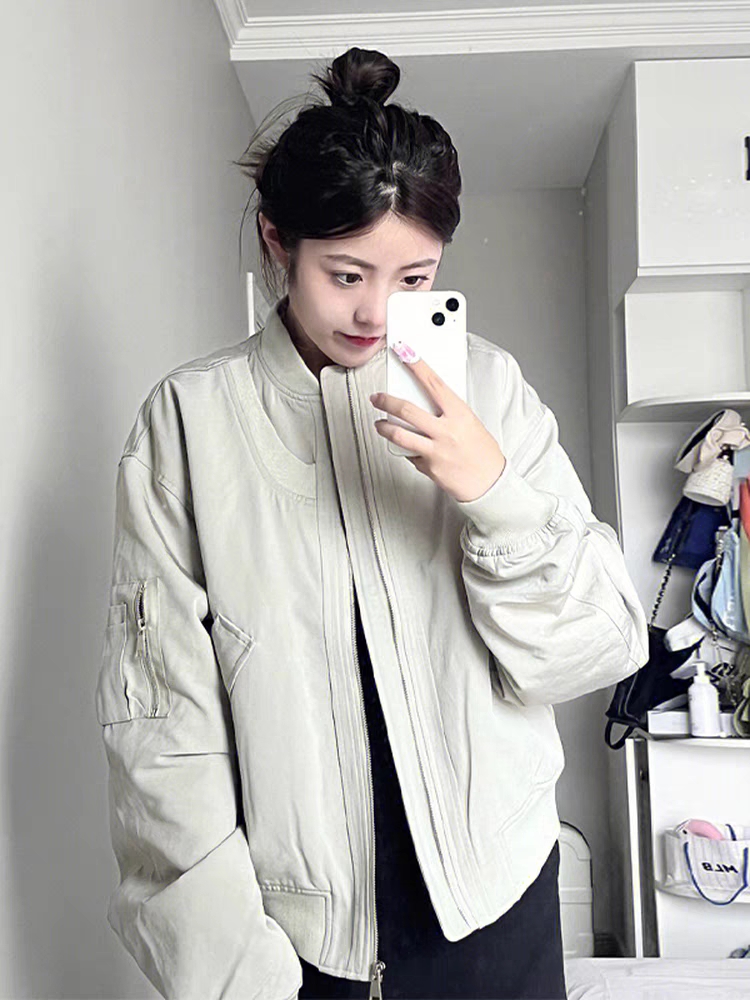 Bomber jacket design niche street baseball uniform 2023 new early spring American retro jacket for women spring and autumn