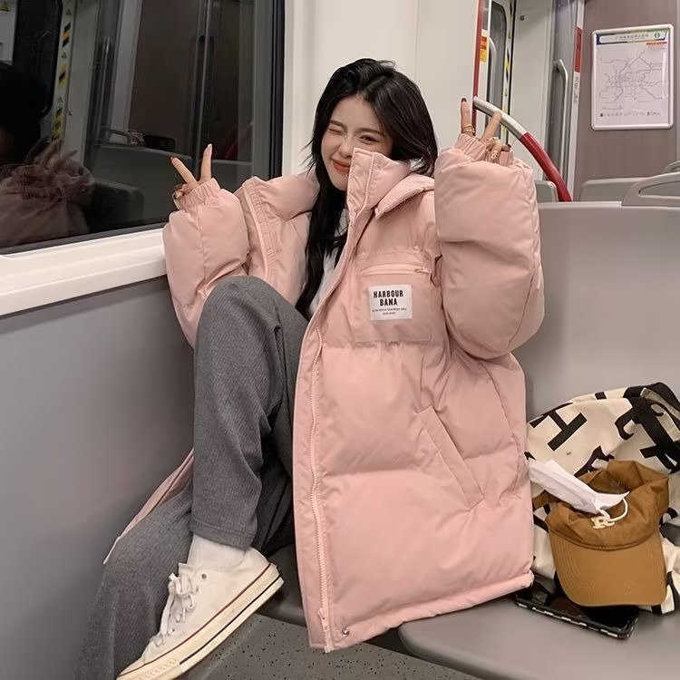 Short Pink Down Jacket Winter Women's Small 2023 Casual New Fashion Korean Jacket