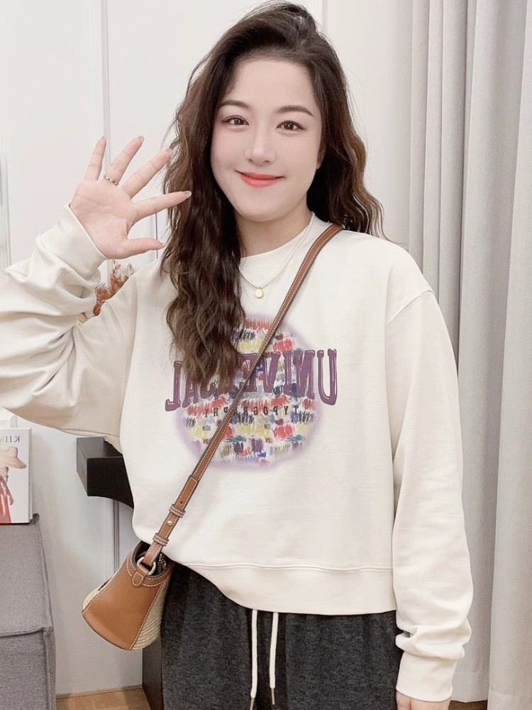 加絨加厚短款衛衣女小個子秋冬2023新款寬鬆時尚洋氣長袖上衣