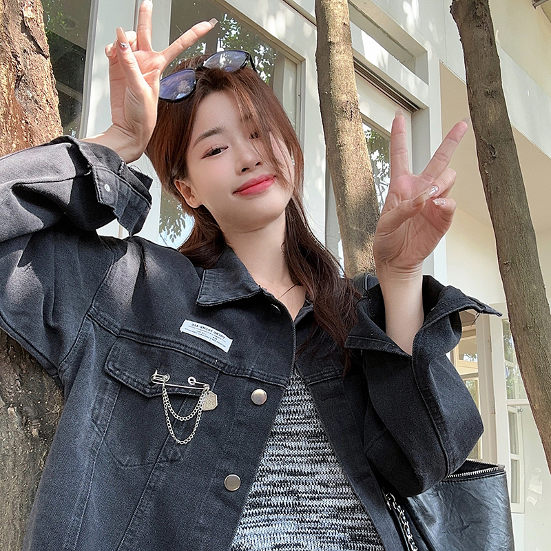 實拍！小個子牛仔外套女春季新款設計感小眾洋氣時尚短款夾克