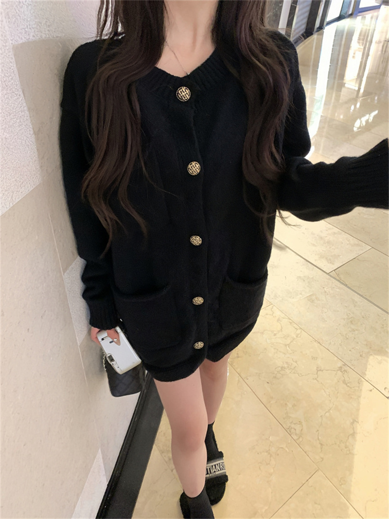 6300#實拍 秋季新款小香風毛衣開衫外套針織連衣裙套裝