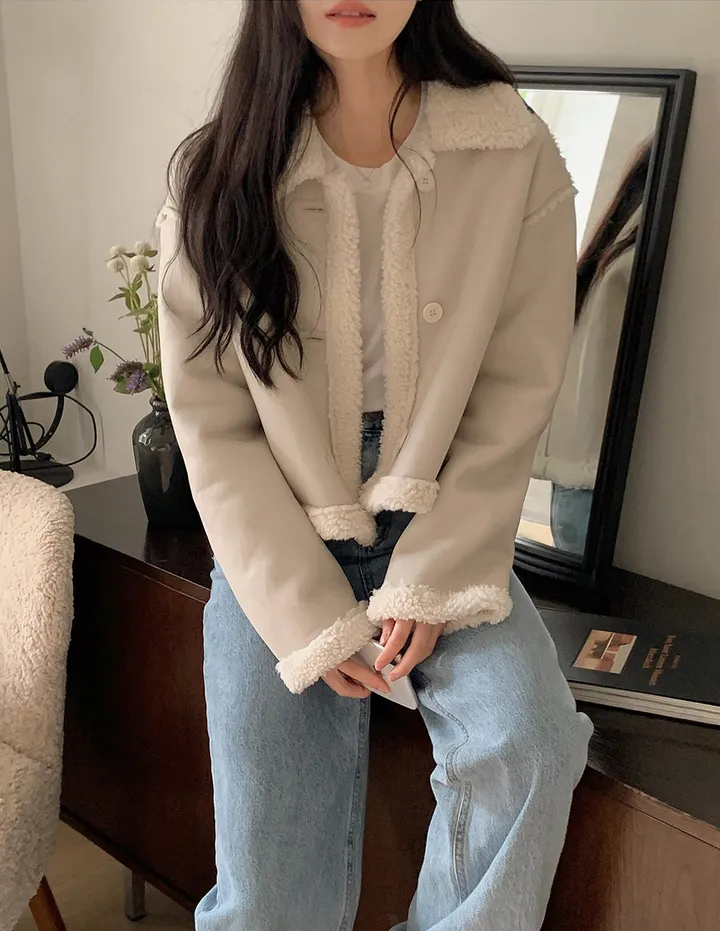 fur one-piece reversible coat