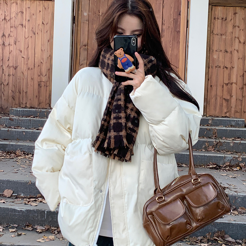 Real shot!  Down jacket for women 2023 winter new Korean style loose large version cotton jacket trendy