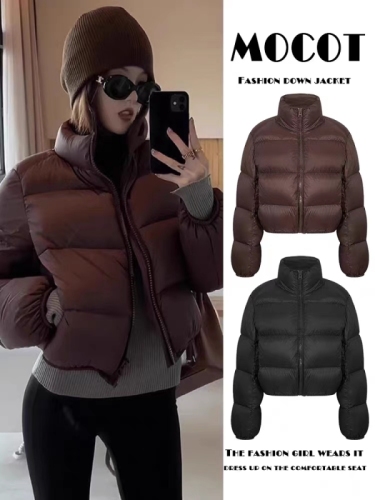 Down cotton-padded jacket for women, winter short, Korean version, thickened cotton-padded jacket, loose, small, cotton-padded jacket, trendy high-waisted bread coat