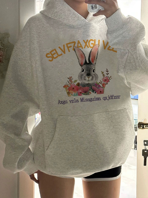 Velvet thickened hooded sweatshirt winter 2023 new niche design American high street long-sleeved jacket tops for women