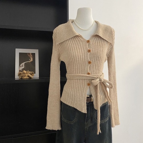  autumn new fashionable loose slimming long-sleeved tops fashionable and versatile loose slimming knitted cardigan