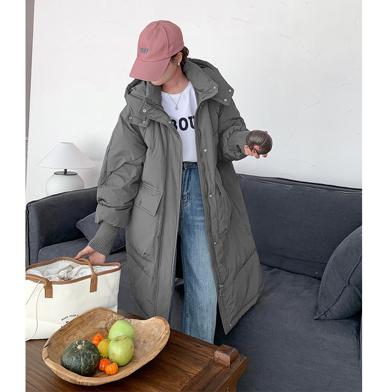 2023冬季新款中長款羽絨服棉服女韓版連帽寬鬆加厚ins棉衣外套潮
