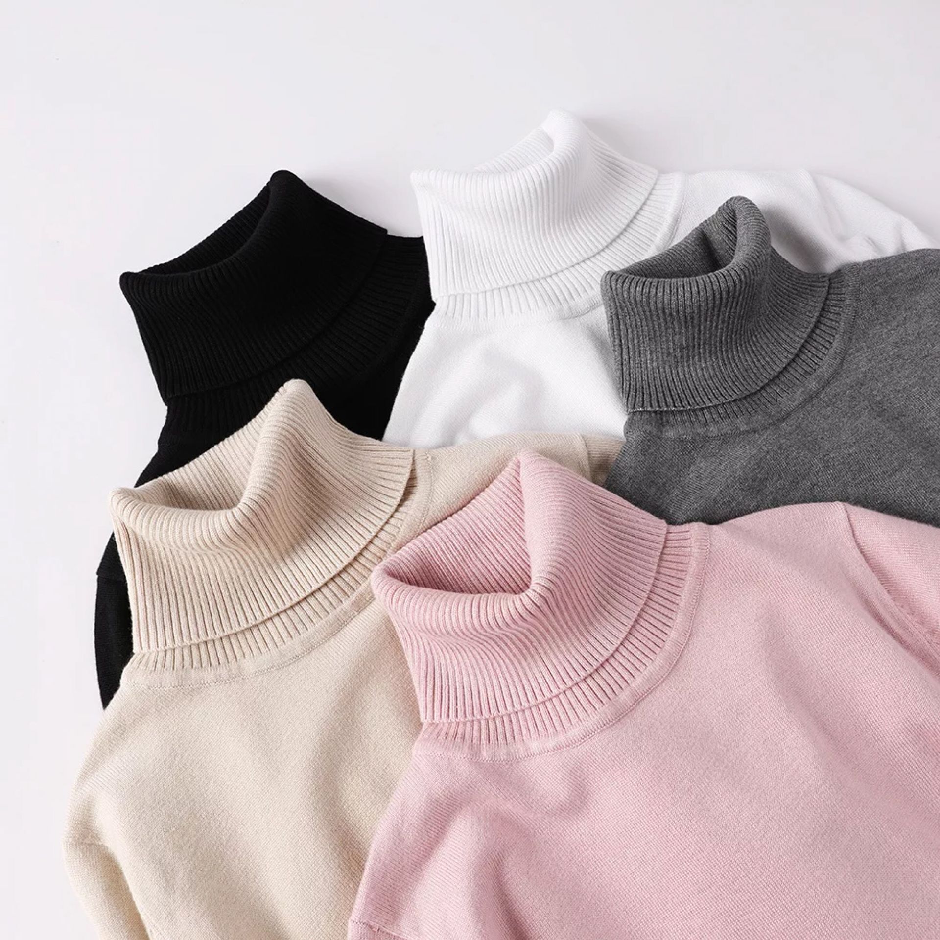 Can't afford the new autumn and winter knitted bottoming shirt, fashionable and versatile, high collar, long sleeves, Korean style loose lazy sweater for women