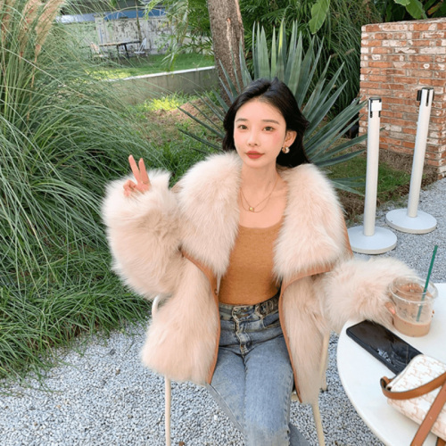 Quality Inspection Official Photo Light Luxury Fur Coat Women's 2023 Winter New Style Plush Thickened Furry Western Style Fur Coat