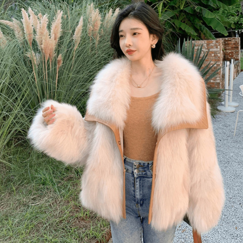 Quality Inspection Official Photo Light Luxury Fur Coat Women's  Winter New Style Plush Thickened Furry Western Style Fur Coat
