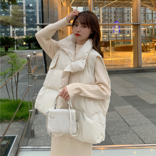 Vest for women  autumn and winter new Korean style bm niche ins down jacket vest jacket