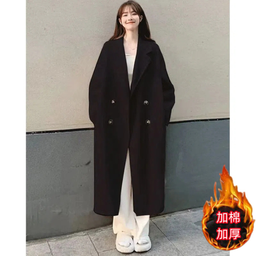 Gary quilted woolen coat women's autumn and winter new woolen coat small Hepburn style Korean style