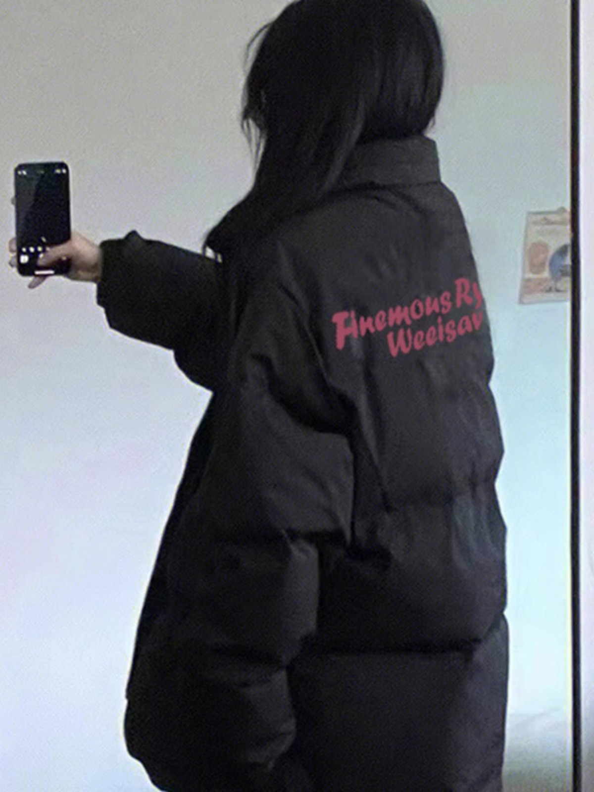 Hand-stuffed cotton padded jacket winter new loose thickened cotton coat printed coat for women