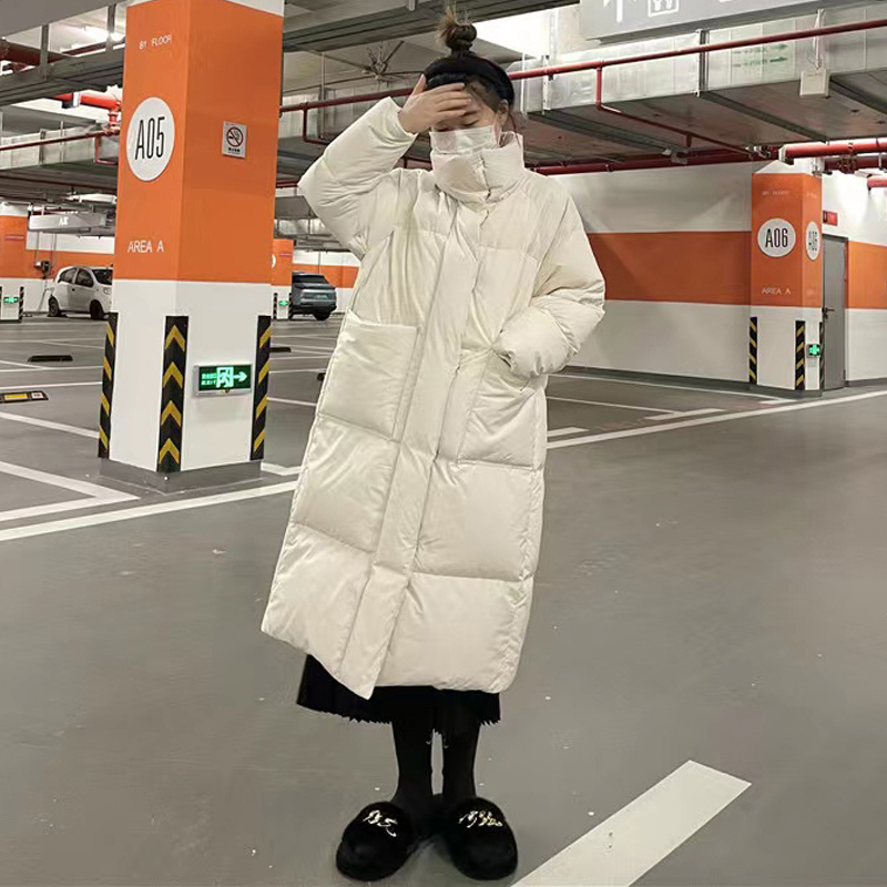 Winter down-padded jacket for women, medium-length, large-size, Korean-style, loose, thickened, casual cotton-padded jacket, fashionable design jacket