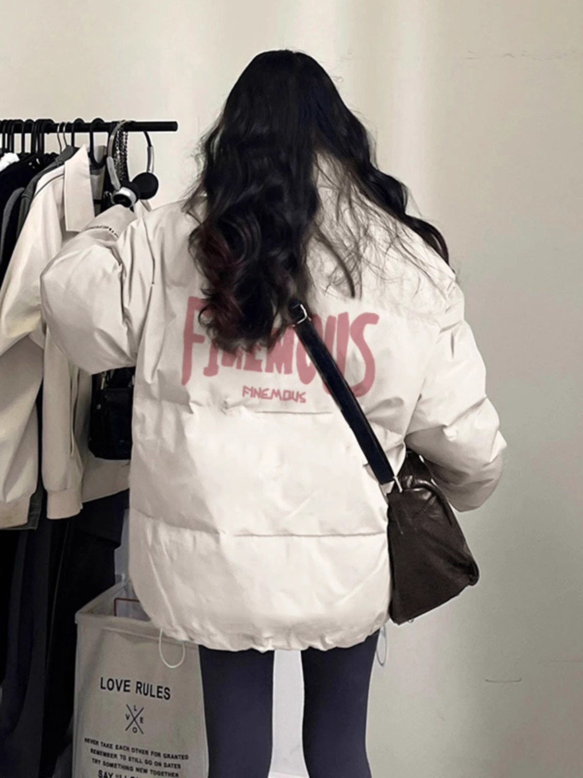 Hand-stuffed cotton padded jacket winter new loose thickened cotton coat printed coat for women