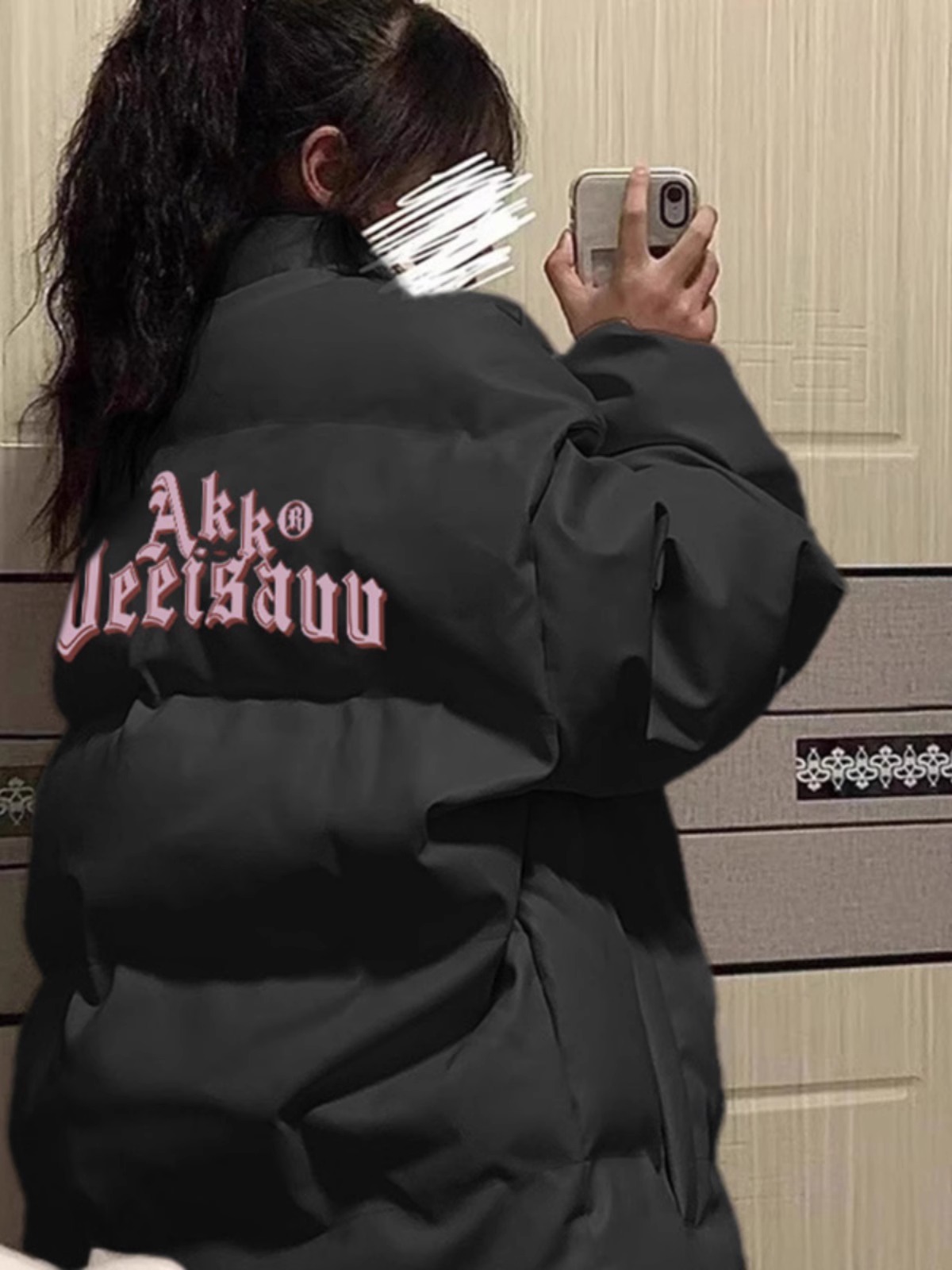 Hand-stuffed cotton padded jacket winter new loose thickened cotton coat printed coat for women