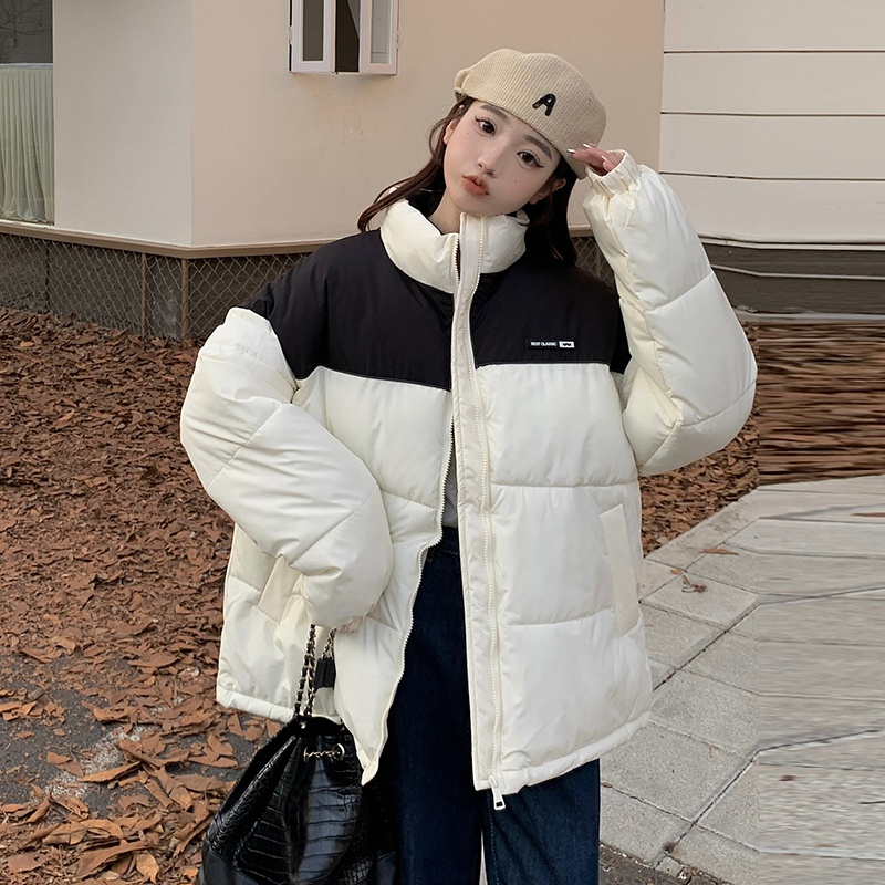 Real shot of cotton clothing 2023 new design niche short style small Korean style ins student cotton clothing jacket women's clothing