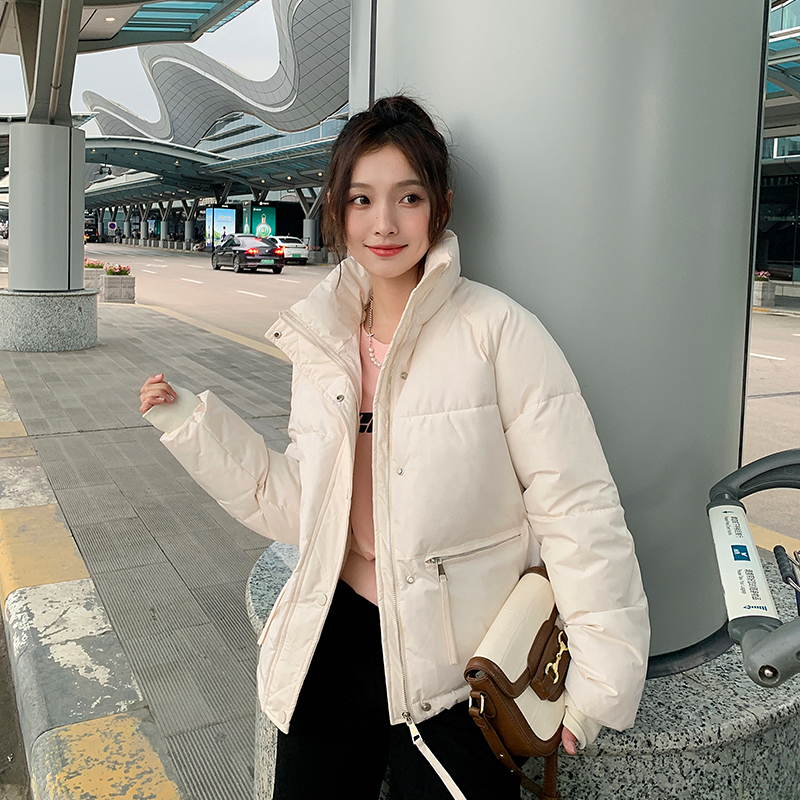 2023 Winter New Korean Style Down Jacket Women's Short Stand Collar Small Thickened Fashion Jacket