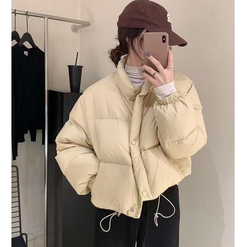 2023 South Korea Dongdaemun Original Bakery Women's Stand Collar Short Down Down Jacket Autumn and Winter Short Style