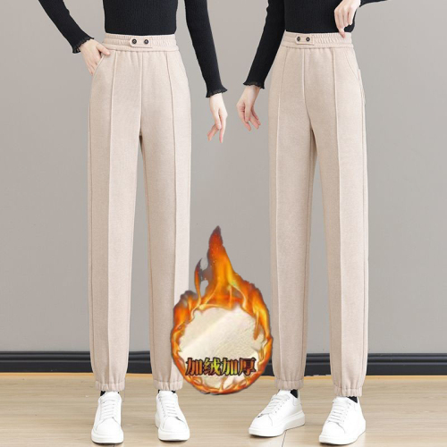 Pure cotton Huamian #Fleet thickened harem pants for women autumn and winter  new sports leggings