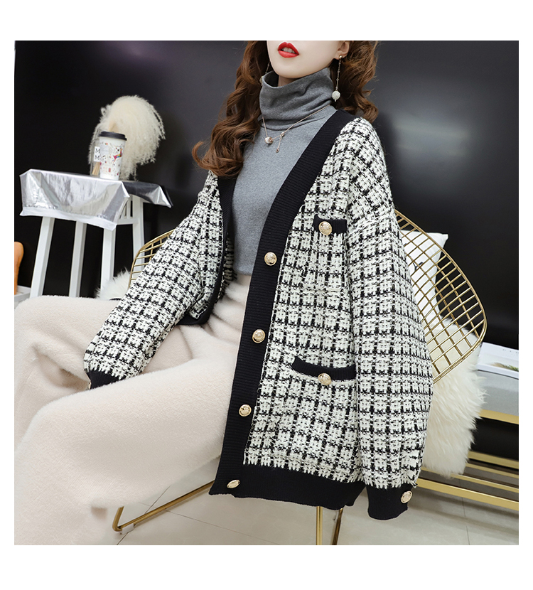 Xiaoxiangfeng jacket for women 2023 new style outer lazy style sweater mid-length internet celebrity loose knitted cardigan original version