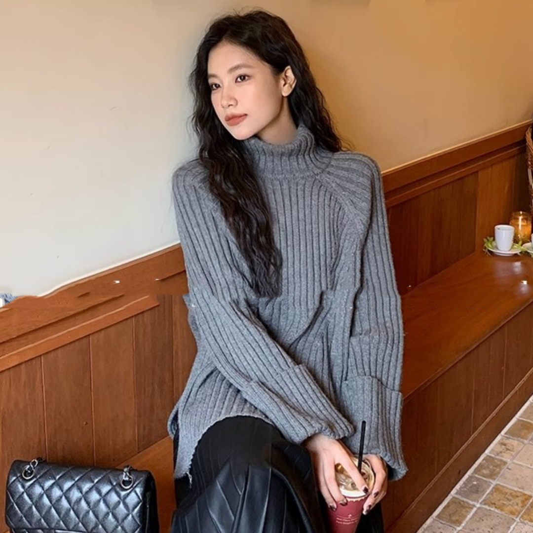 Ren Xiaoyi turtleneck sweater women's Korean style loose winter long-sleeved autumn and winter loose slim outer sweater top