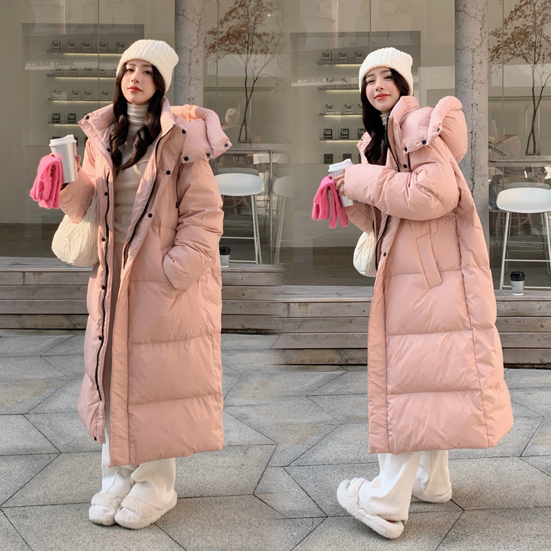 oversize bread coat, down cotton coat, women's winter coat, mid-length thick cotton coat, 2023 new trend