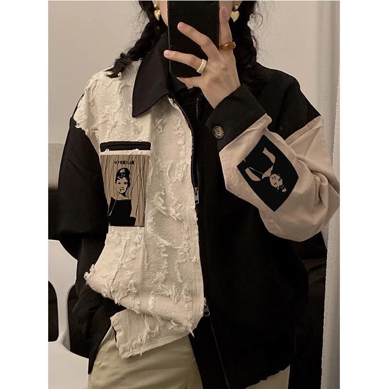 Women's national fashion patchwork jacket