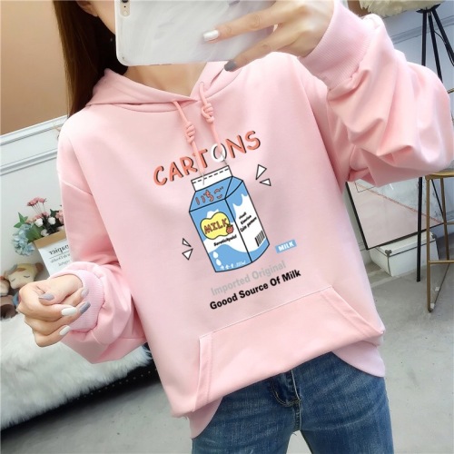 Real shot 6535 Fish Scale  new thin long-sleeved hooded sweatshirt women's printed loose top